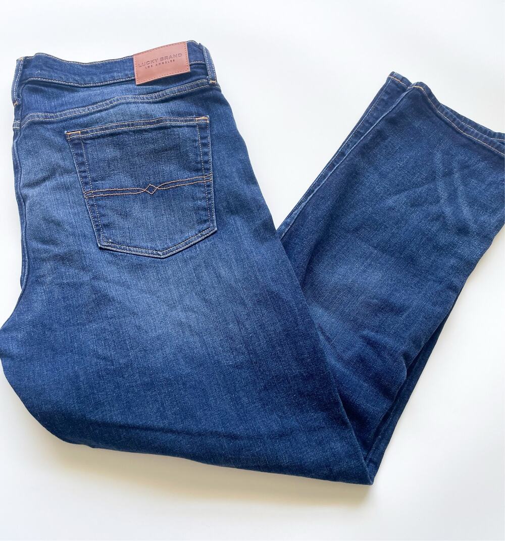 Men's Lucky Brand 363 Vintage Straight Dark Wash Jeans Size 40x32